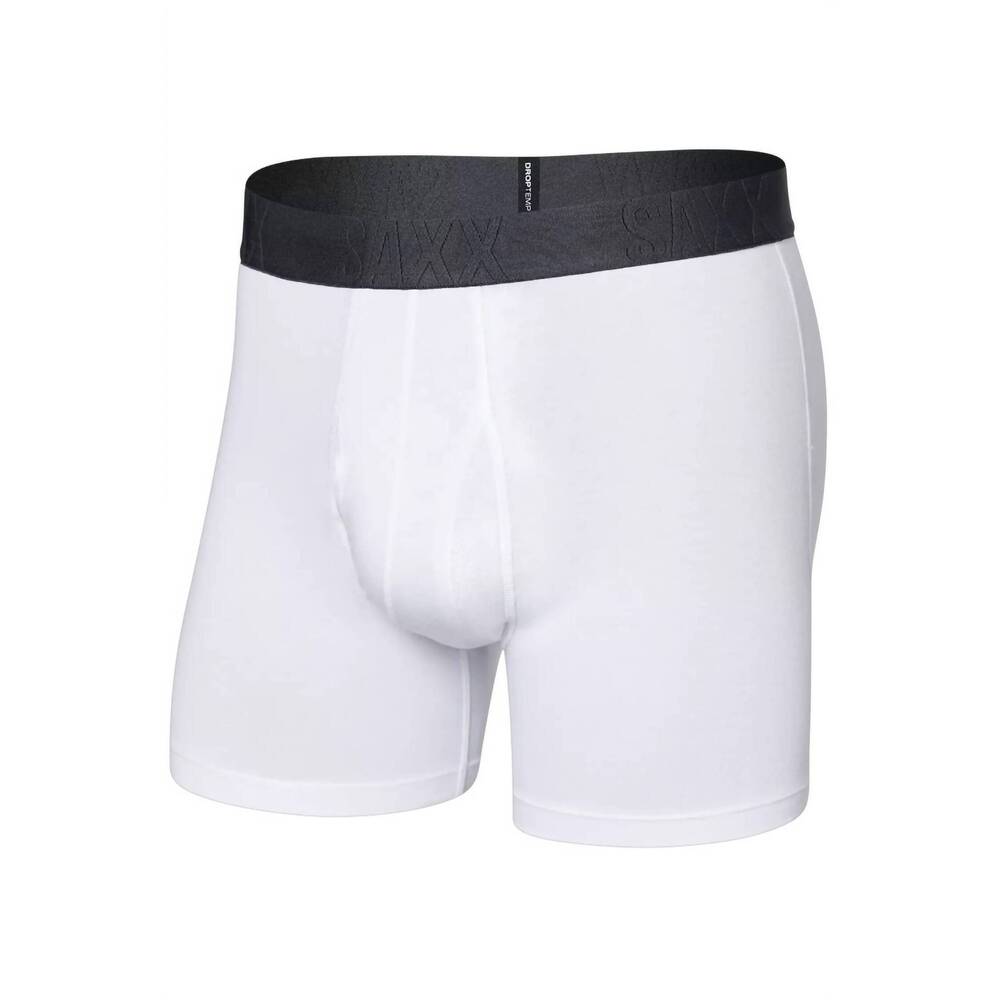 NEW SAXX men's droptemp cooling cotton boxer brief in white